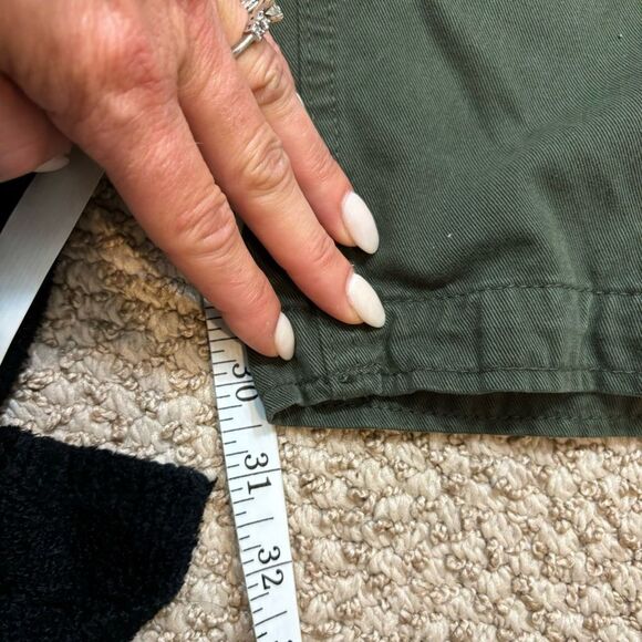 Ladies Free People Army Green High Rise Pleat Front Pants Size 6 - Picture 8 of 11